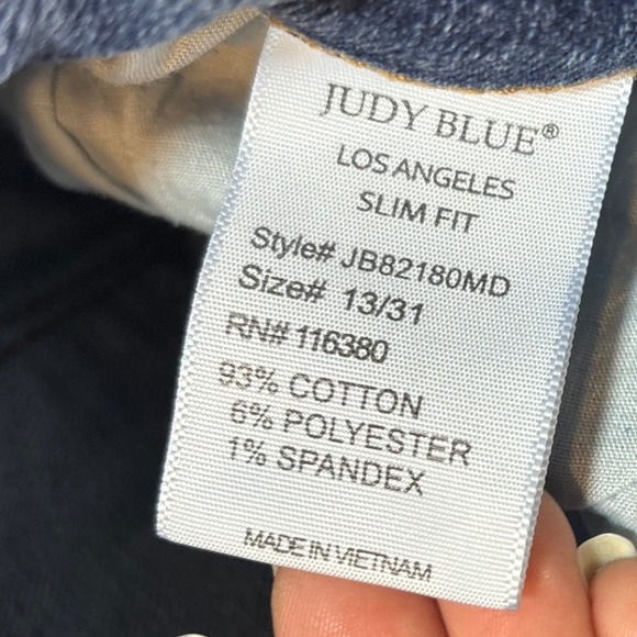 Judy Blue Los Angeles Slim Fit Blue Denim Jeans Womens Size 13/31 - Picture 5 of 8